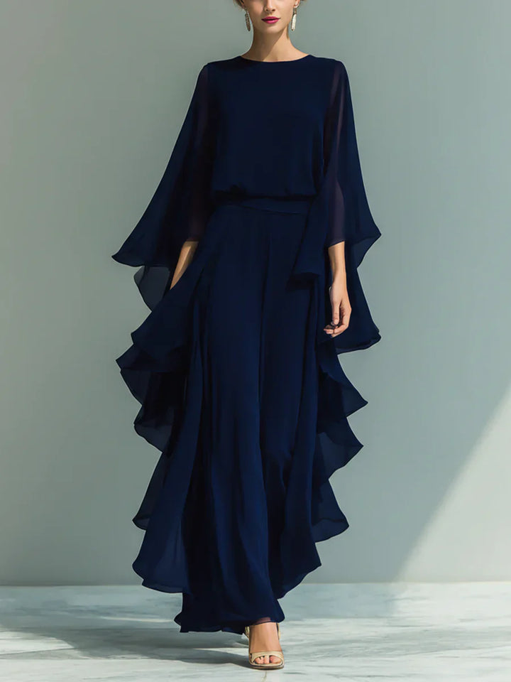 Aurora | Elegantes Chiffon-Set mit Volants