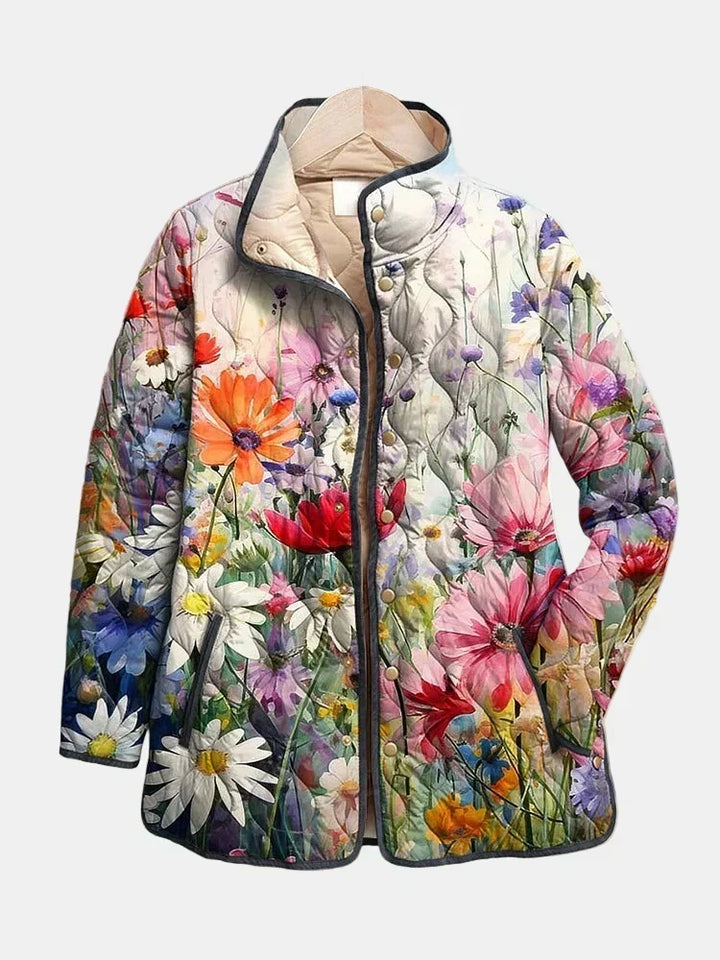 Rosemarie | Geblümte Steppjacke