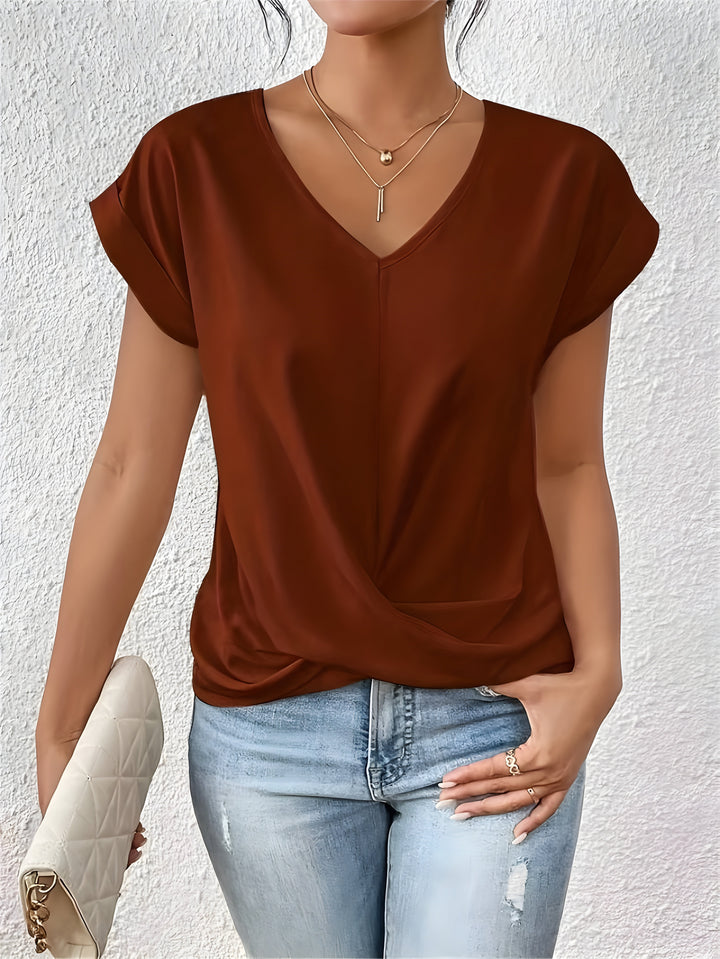 Lydia | Lässiges T-Shirt mit V-Ausschnitt