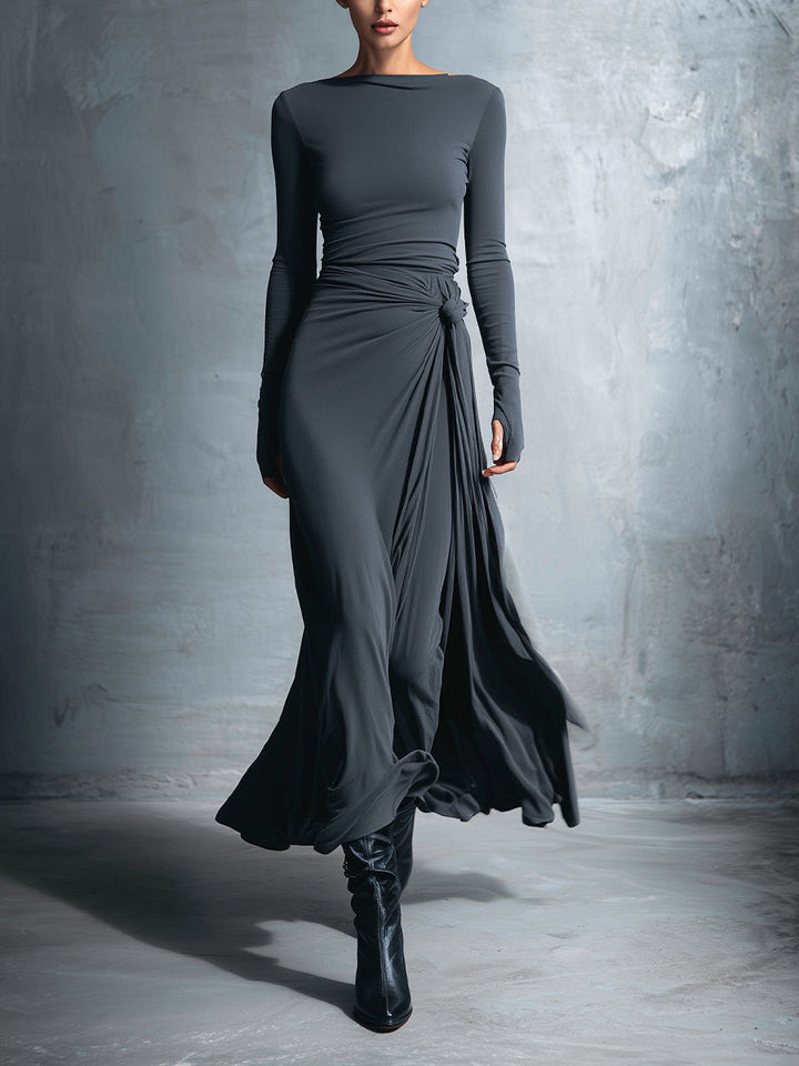 Sigrid | Maxikleid mit Knoten