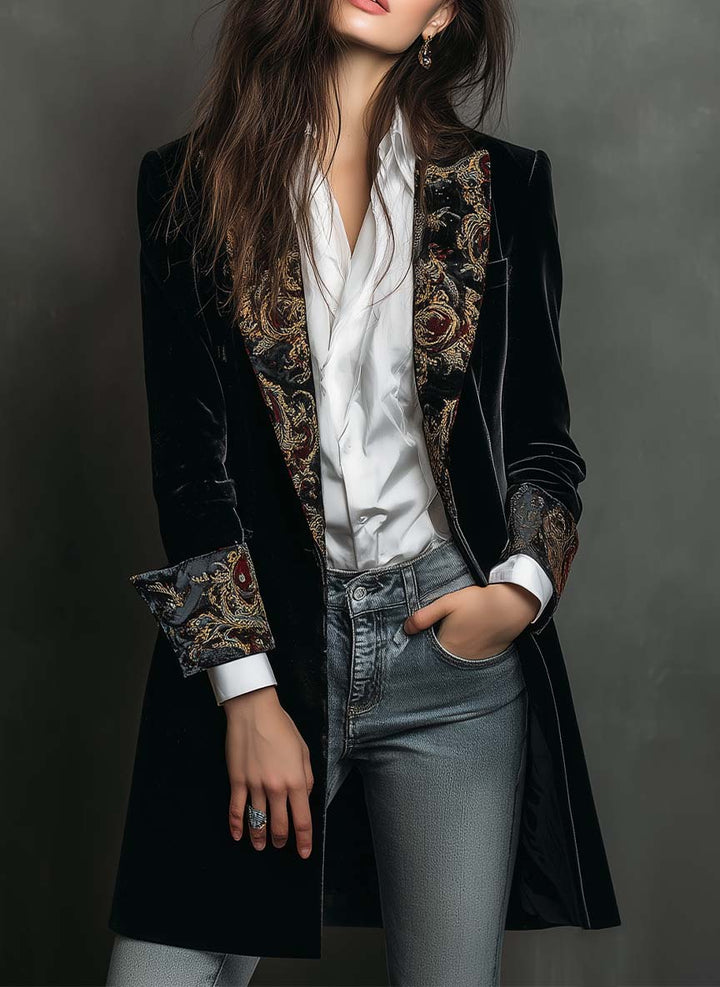 Noir Baroque | Damen Slim Fit Reversblazer