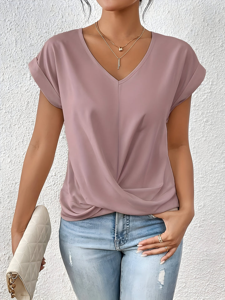 Lydia | Lässiges T-Shirt mit V-Ausschnitt