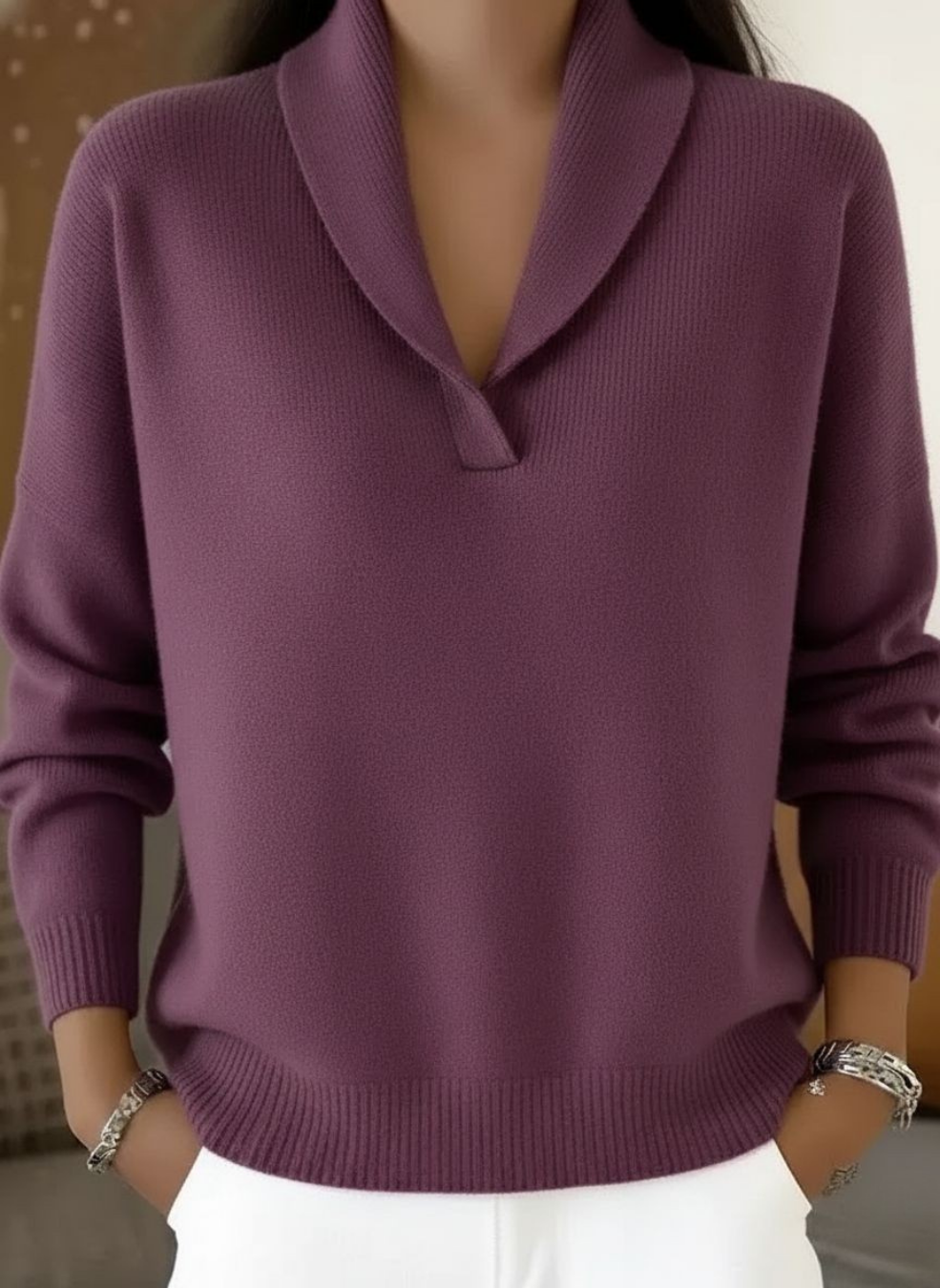 Liesel | Schalkragen-Pullover
