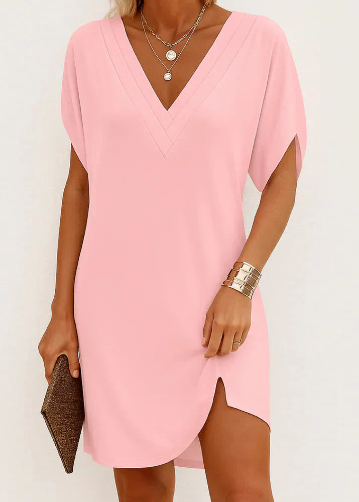 Avery | Sweat Maxi Kleid Knopfkragen