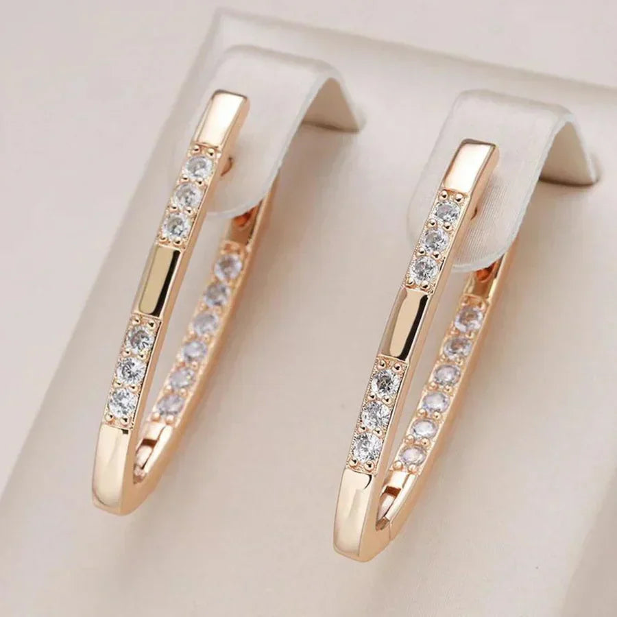 Exquisite Zirkonia Ohrringe | Weißgold