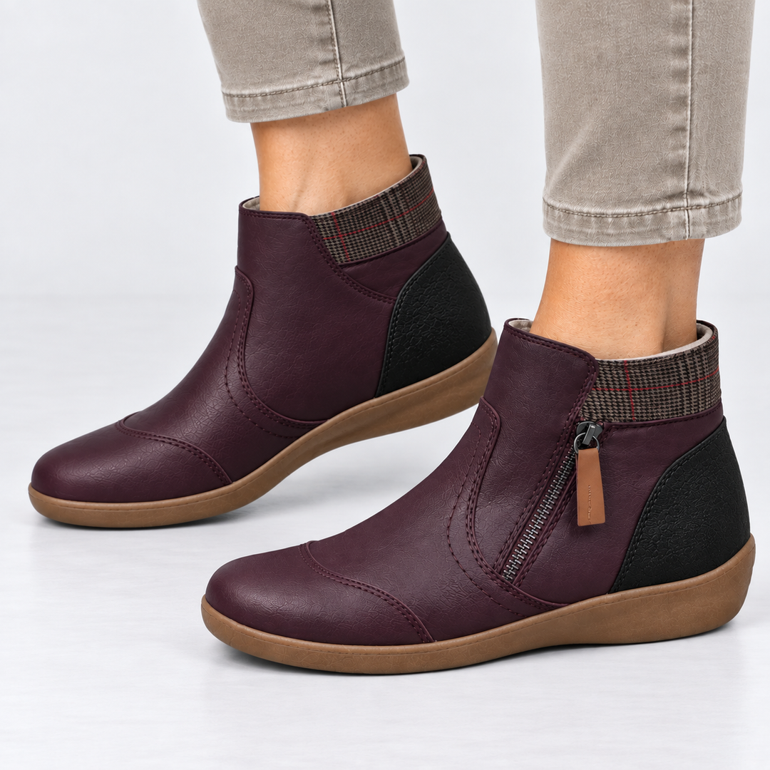 Irma | Stiefeletten mit Kontrasteinsatz