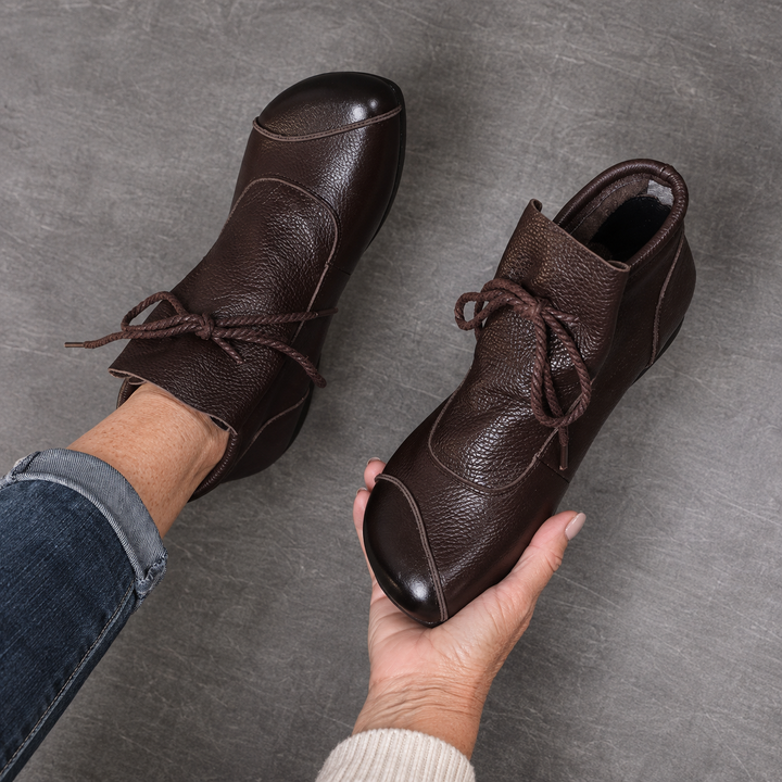 Marlene | Schnürstiefeletten mit flacher Sohle