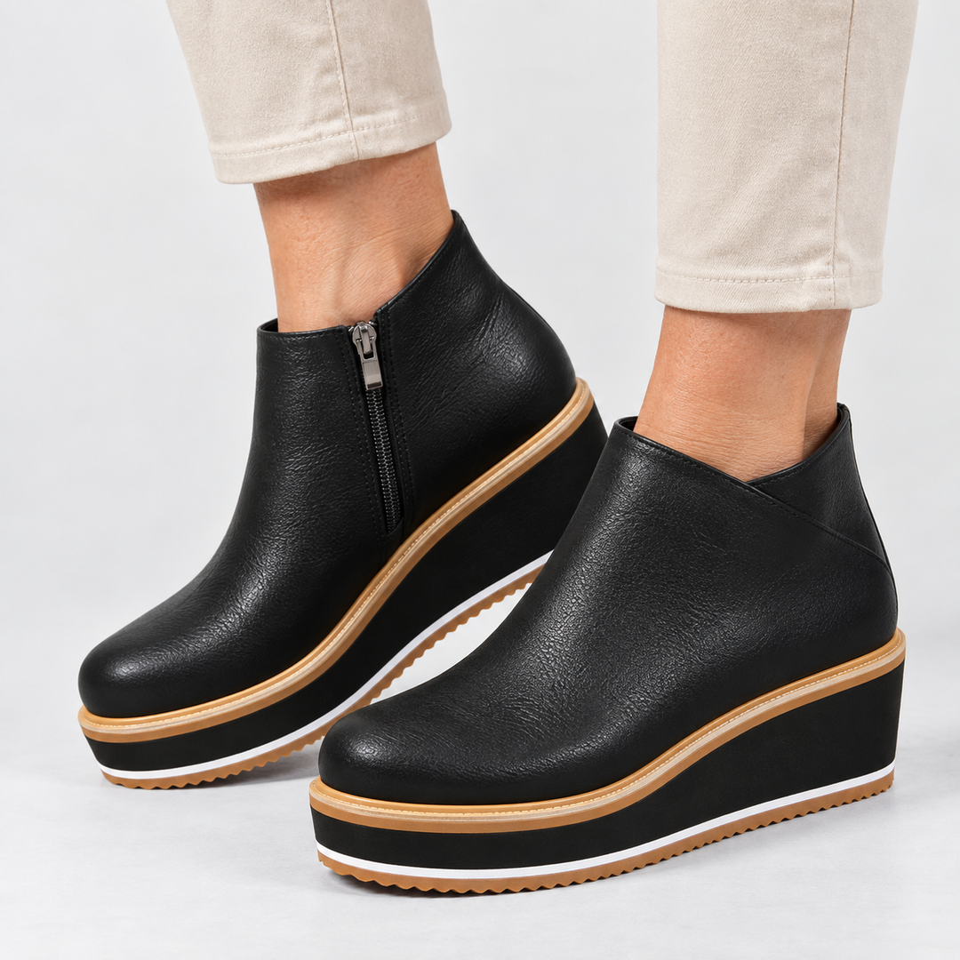 Sabine | Keil-Stiefeletten mit Plateau