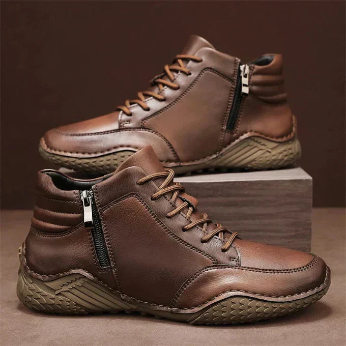 Wadenhohe Lederstiefel für Herren – Stilvoll und Robust von Waltherhaus, Modell Elias