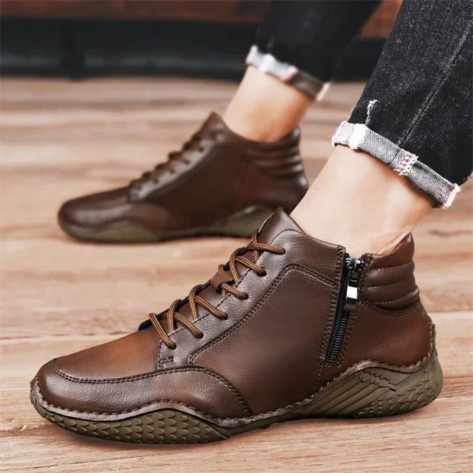 Wadenhohe Lederstiefel für Herren – Stilvoll und Robust von Waltherhaus, Modell Elias