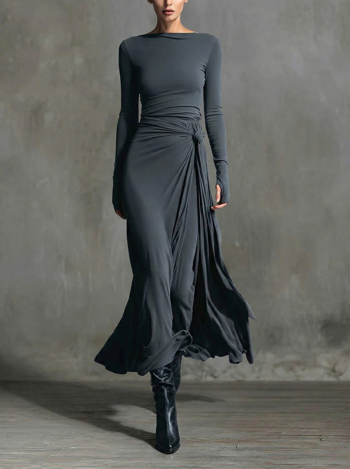 Sigrid | Maxikleid mit Knoten