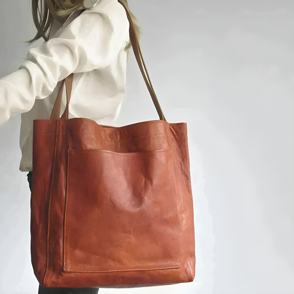 Carol - Moderne Chic Leder Tote Bag