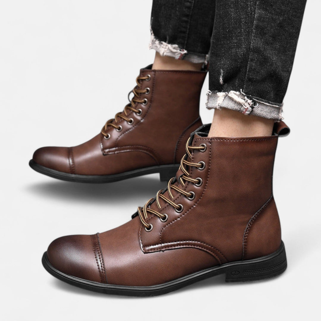 Waltherhaus präsentiert: Elias™ | Stilvolle Herrenstiefel aus hochwertigem Kunstleder