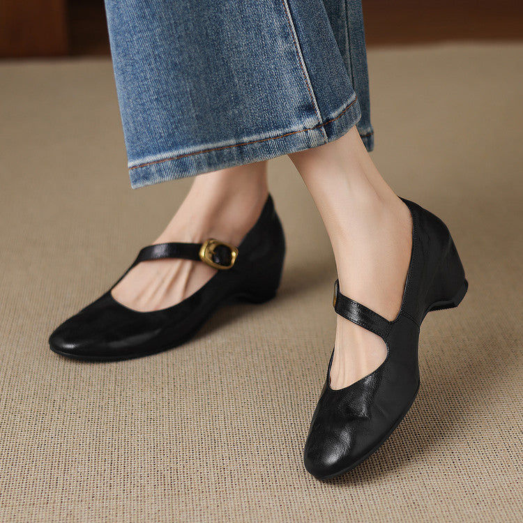 Lene | Runde Spangenschuhe