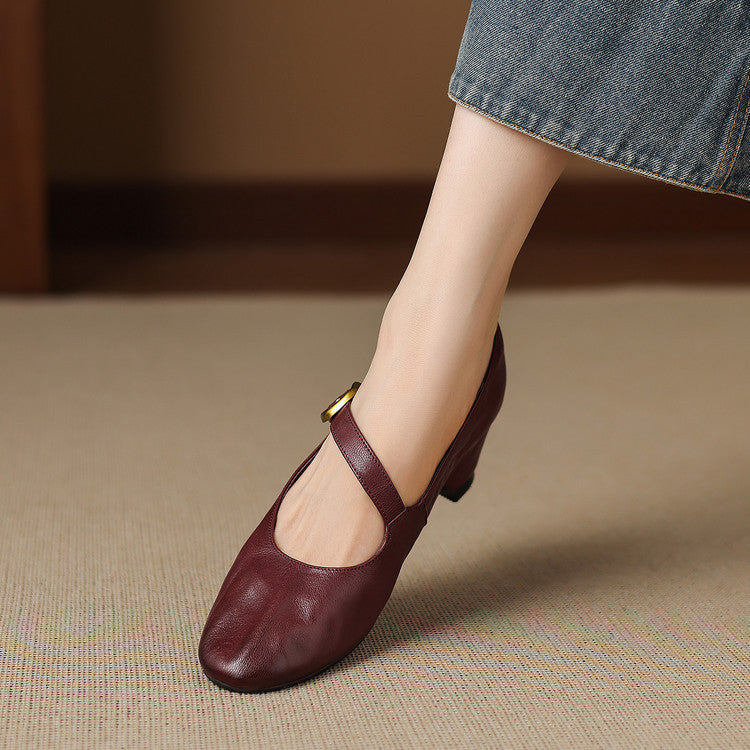 Lene | Runde Spangenschuhe