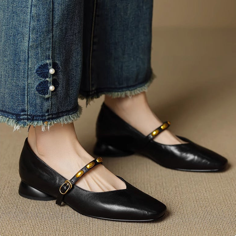 Ronja | Nieten-Spangenschuhe