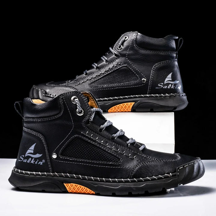 Leon | St. Moritz Leder High Top Schuhe von Waltherhaus – Stil trifft Komfort!