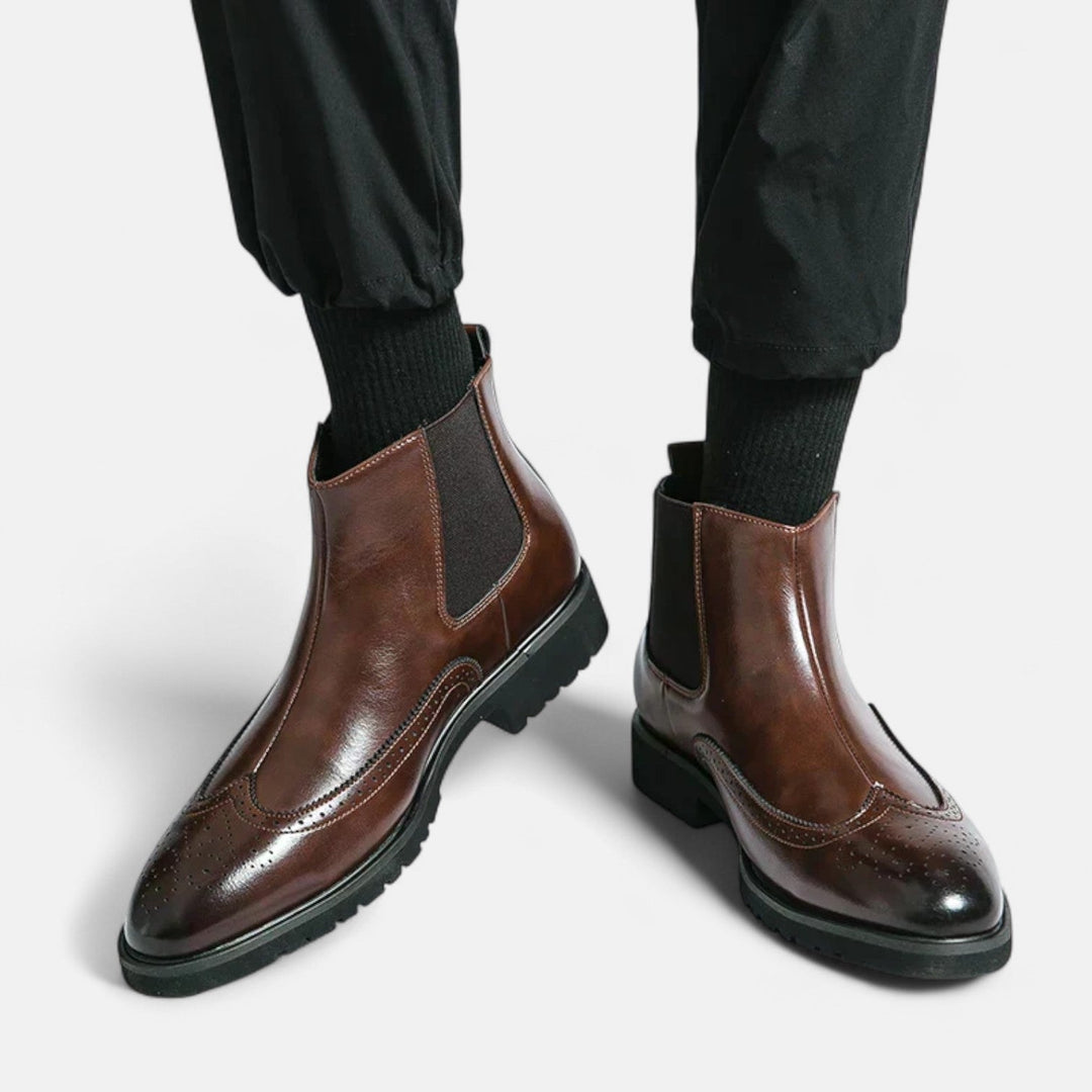 Leon™ | Stilvolle Chelsea-Stiefel für Herren aus hochwertigem Kunstleder bei Waltherhaus