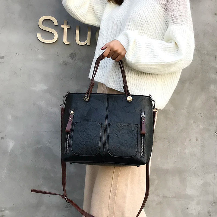 Nancy - Zeitlose Eleganz Leder Schultertasche
