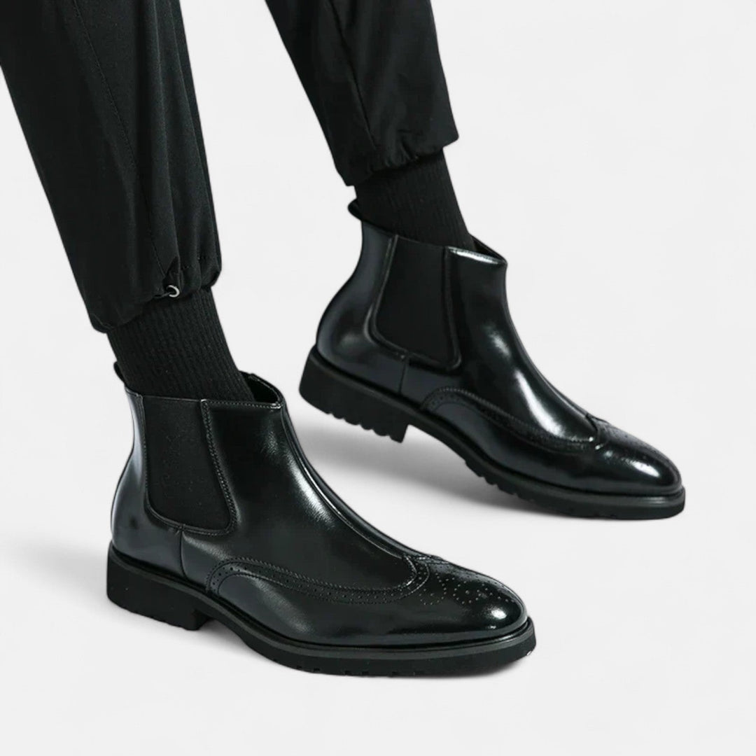 Leon™ | Stilvolle Chelsea-Stiefel für Herren aus hochwertigem Kunstleder bei Waltherhaus