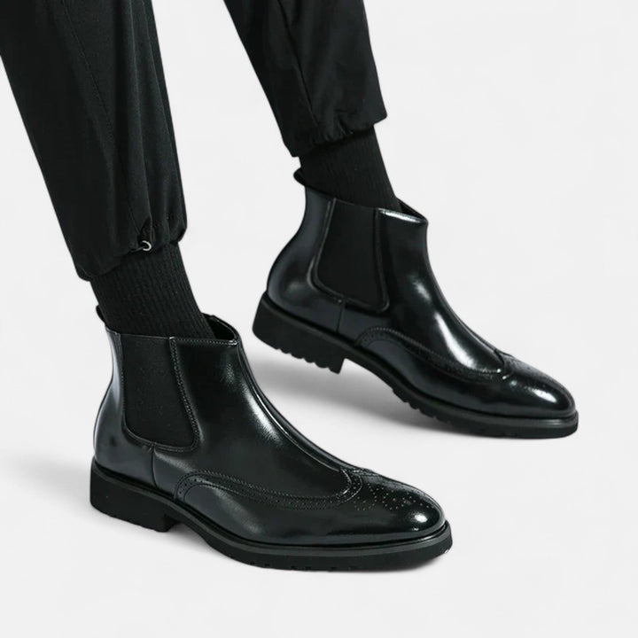 Leon™ | Stilvolle Chelsea-Stiefel für Herren aus hochwertigem Kunstleder bei Waltherhaus