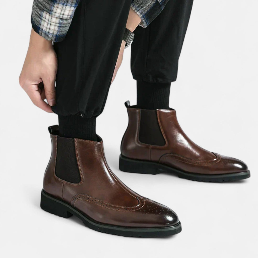 Leon™ | Stilvolle Chelsea-Stiefel für Herren aus hochwertigem Kunstleder bei Waltherhaus