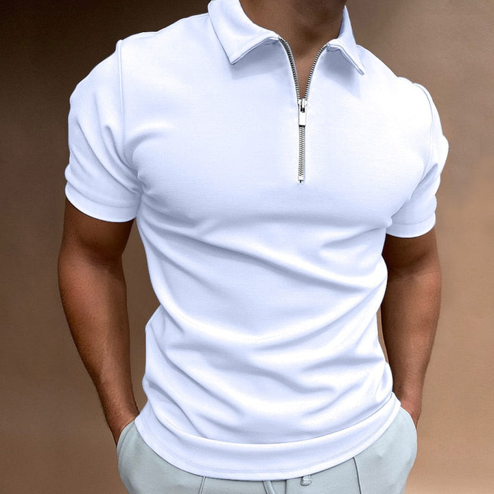 Evan | Zip-Poloshirt mit moderner Linie