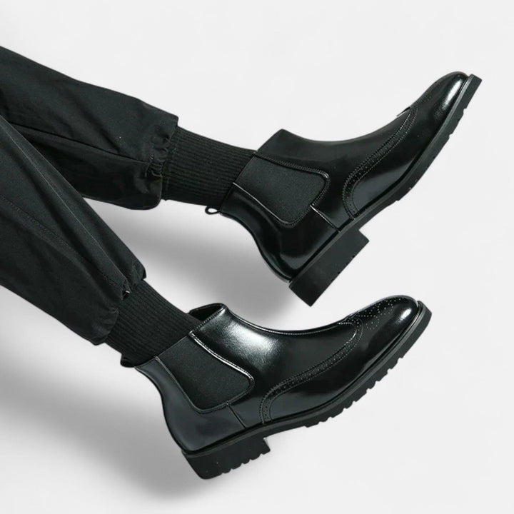 Leon™ | Stilvolle Chelsea-Stiefel für Herren aus hochwertigem Kunstleder bei Waltherhaus
