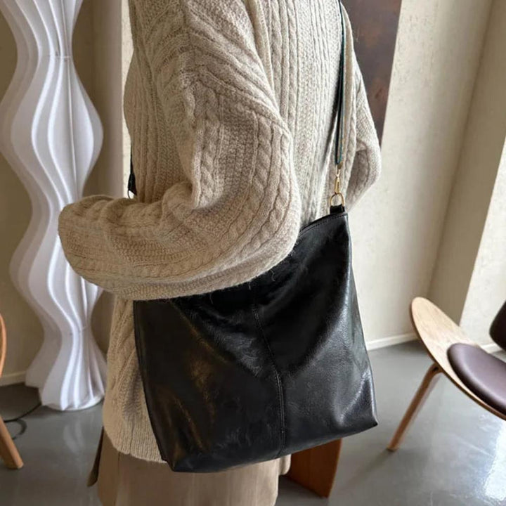 Linda - Vintage Charme Leder Schultertasche