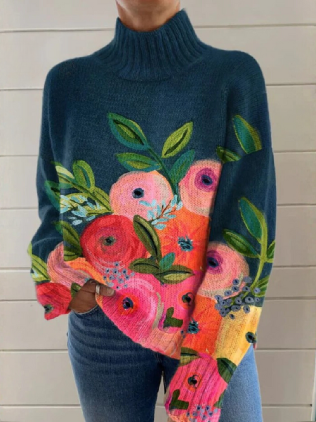 Coralie™ - Garten-Turtleneck-Pullover