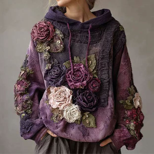 Melanie | Damen Boho Strick-Hoodie