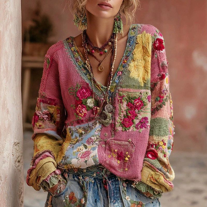 Parker | Damen Boho Strickpullover