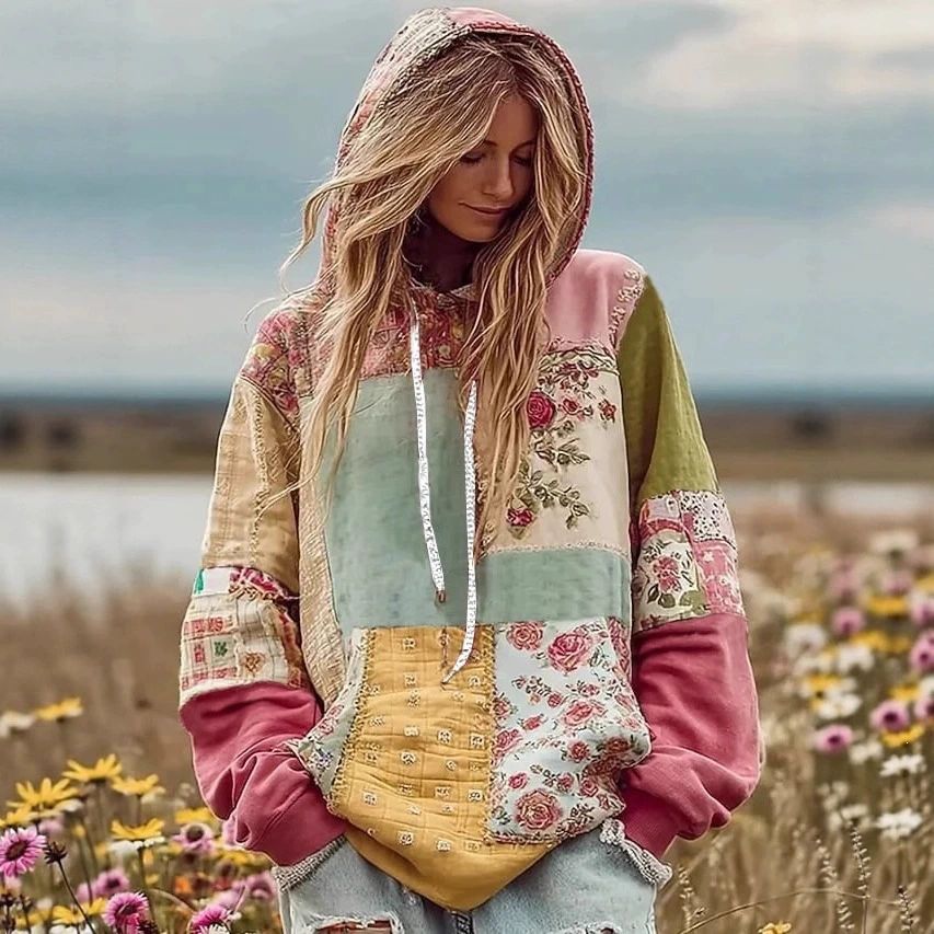 Grace | Damen Boho Strick Hoodie