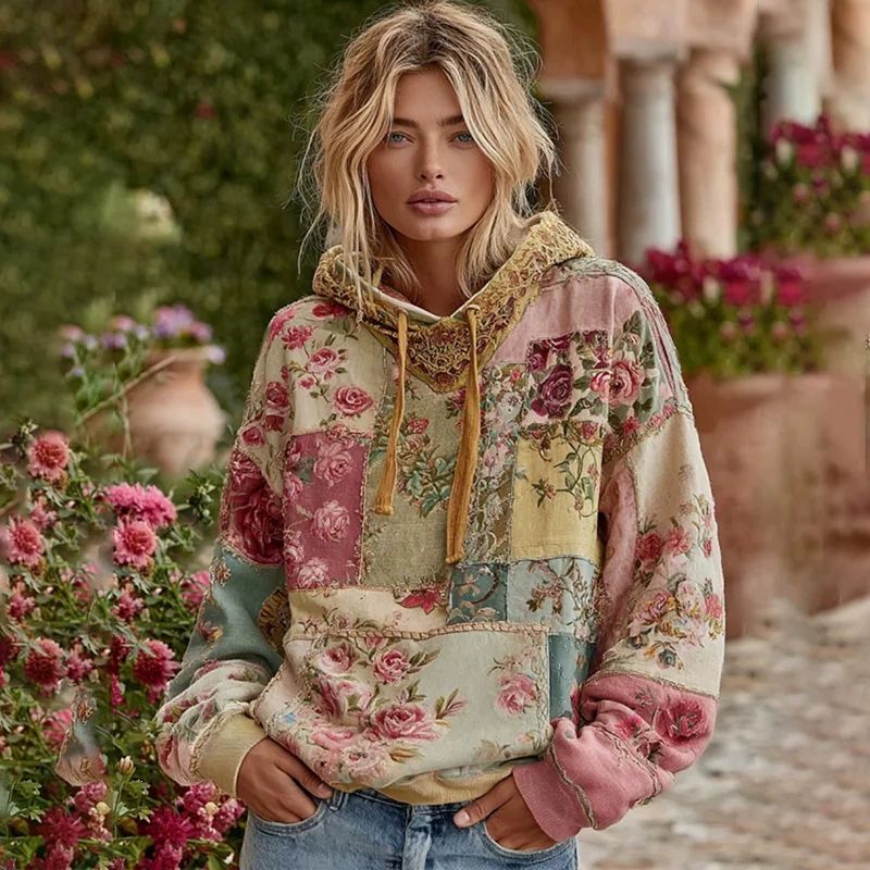 Grace | Damen Boho Strick Hoodie