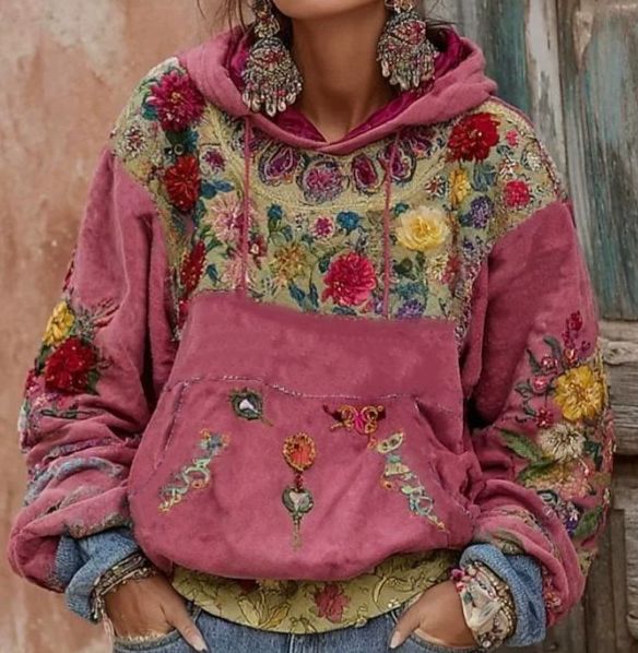 Grace | Damen Boho Strick Hoodie