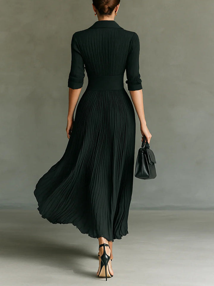 Erika | Plisseekleid mit Revers