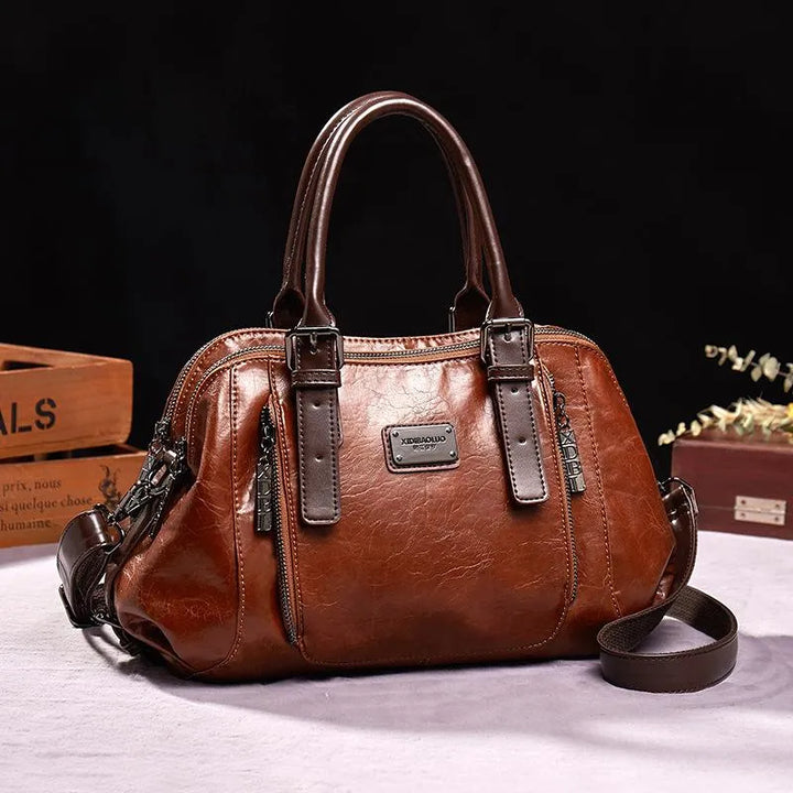 Katherine - Luxuriöse Statement-Lederhandtasche