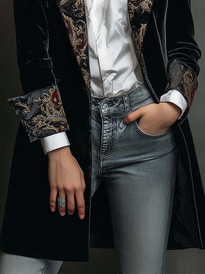 Noir Baroque | Damen Slim Fit Reversblazer