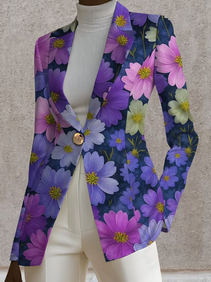 Bellamira | Lila Kosmos Druck Blazer