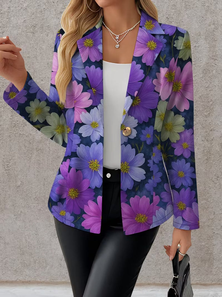 Bellamira | Lila Kosmos Druck Blazer