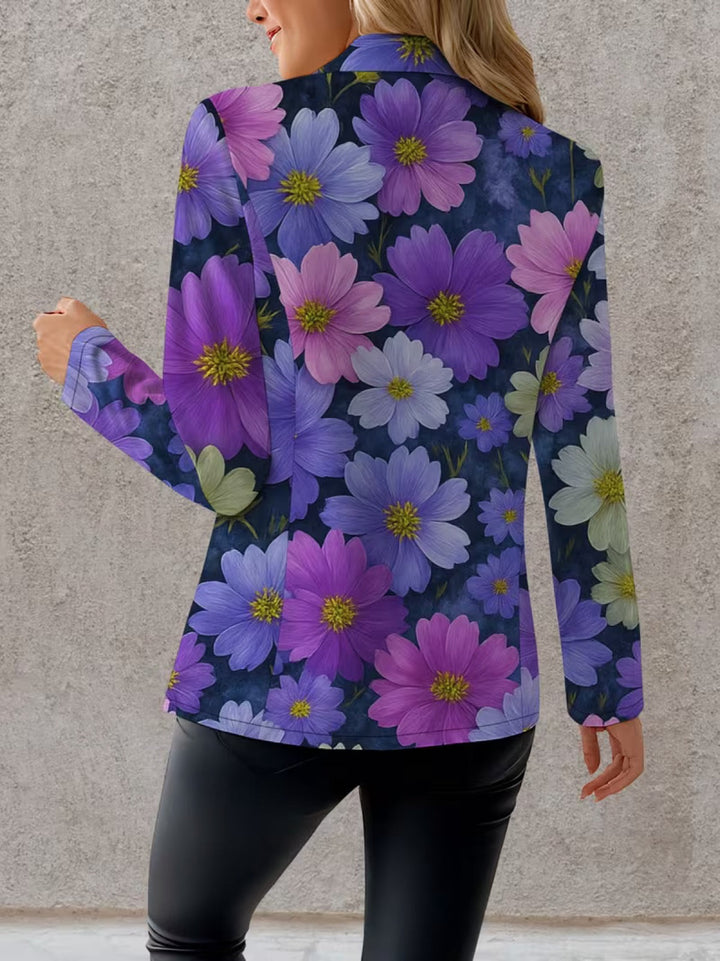 Bellamira | Lila Kosmos Druck Blazer