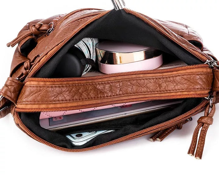 Ellen - Klassische Harmony Leder Tasche