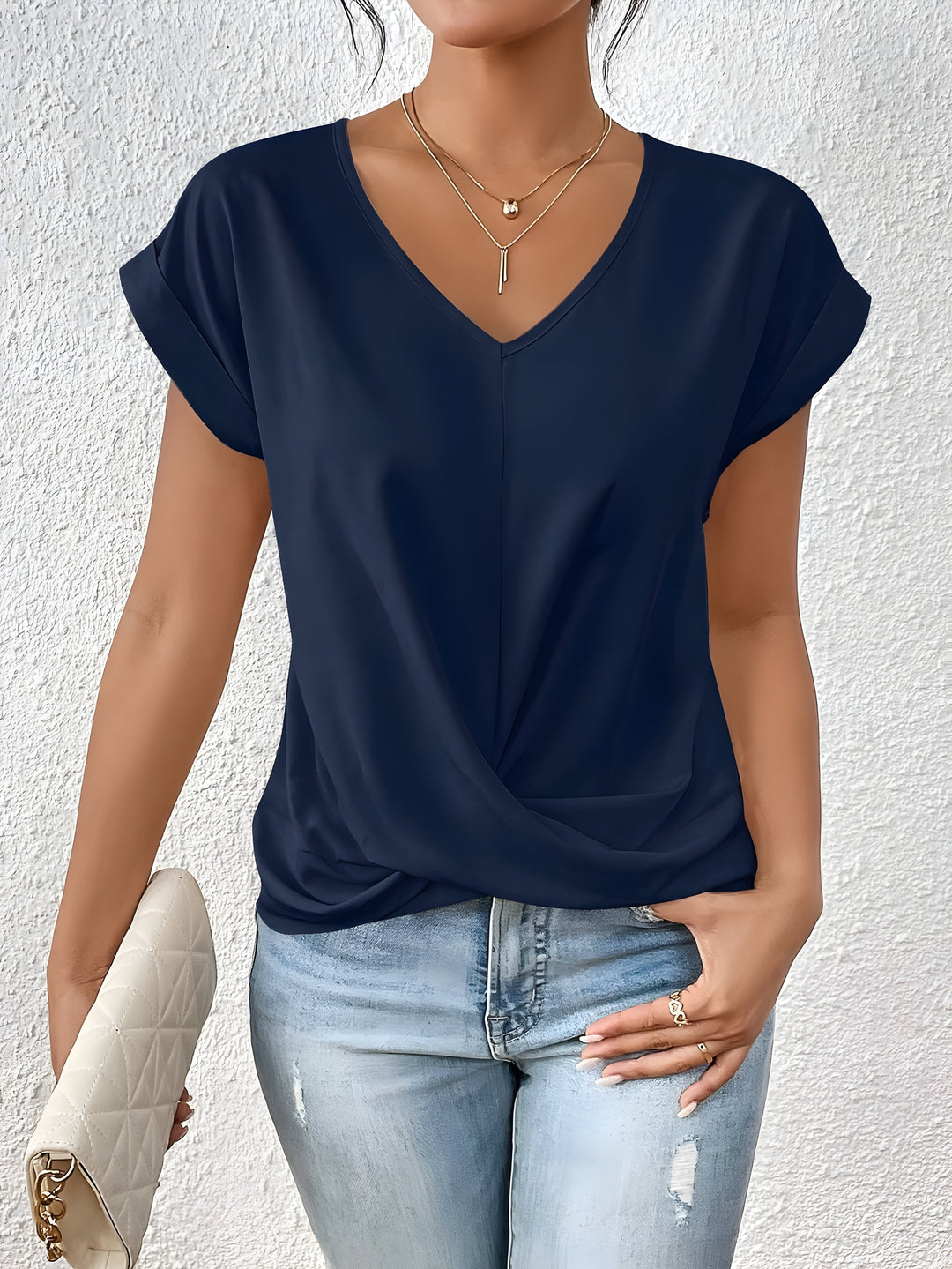 Lydia | Lässiges T-Shirt mit V-Ausschnitt