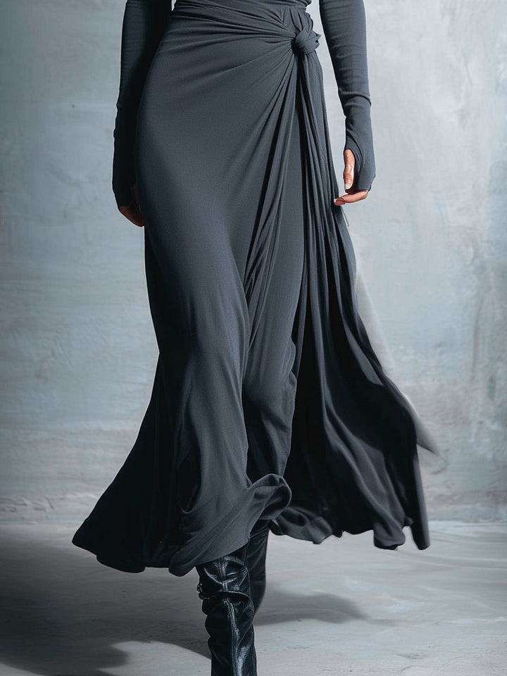 Sigrid | Maxikleid mit Knoten