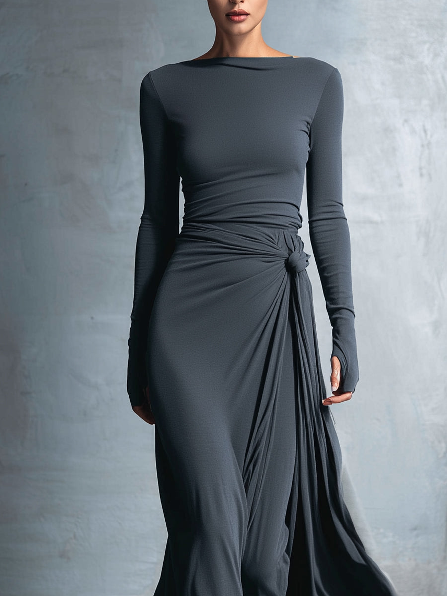 Sigrid | Maxikleid mit Knoten