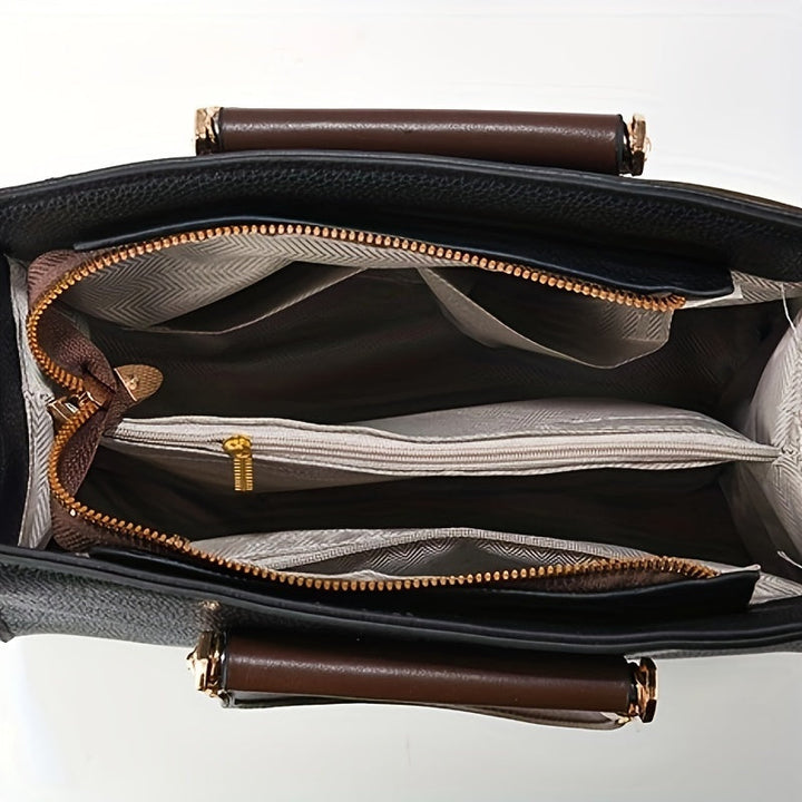 Luna - Elegantes 3-teiliges Lederhandtaschen-Set
