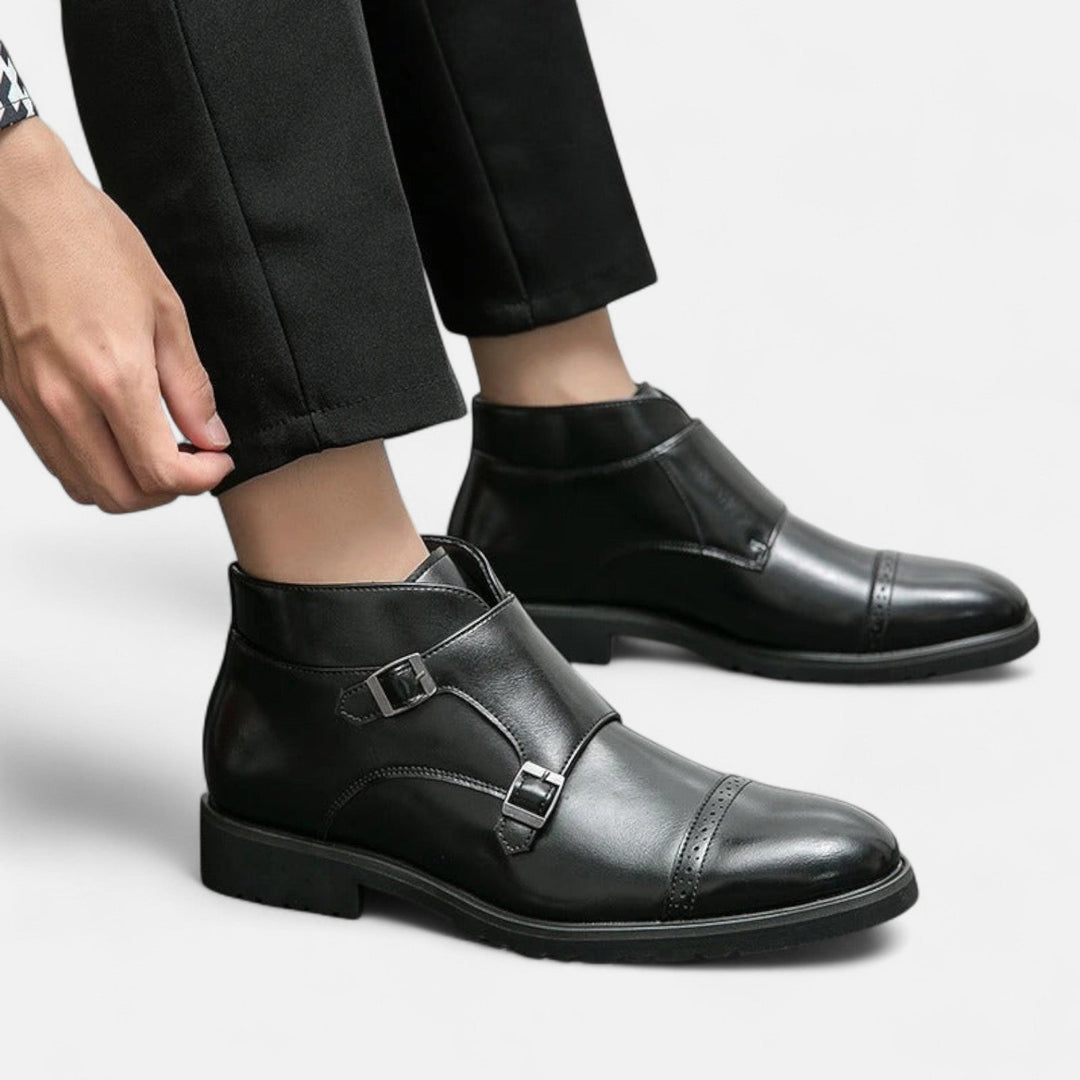 Leon | Herren Monk Strap Stiefeletten aus hochwertigem Ecopelle – Stilvoll und nachhaltig bei Waltherhaus!