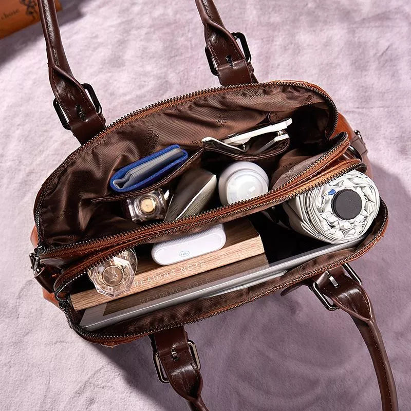 Katherine - Luxuriöse Statement-Lederhandtasche