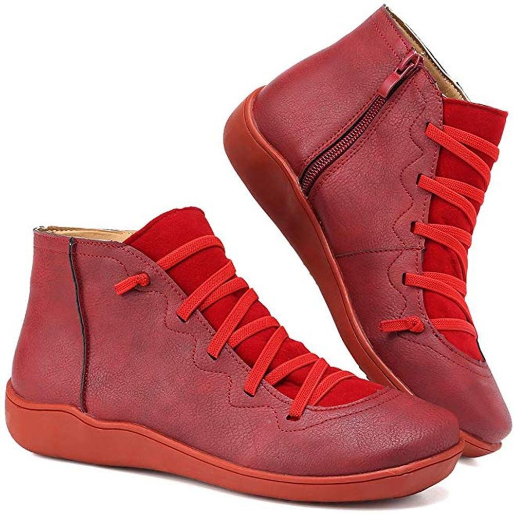 Paula | Hohe Schnürschuhe mit Reißverschluss