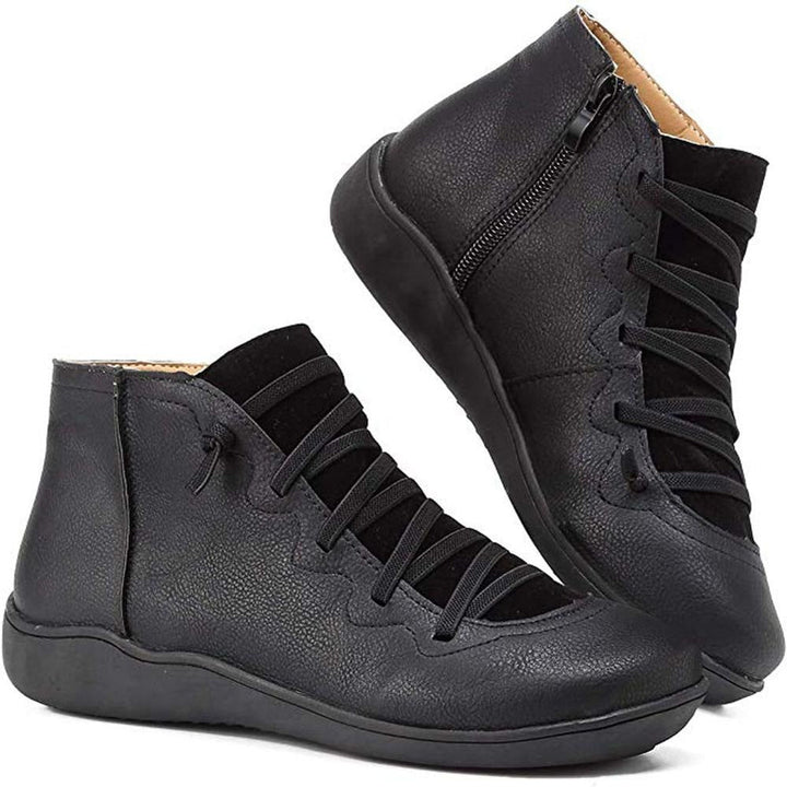 Paula | Hohe Schnürschuhe mit Reißverschluss